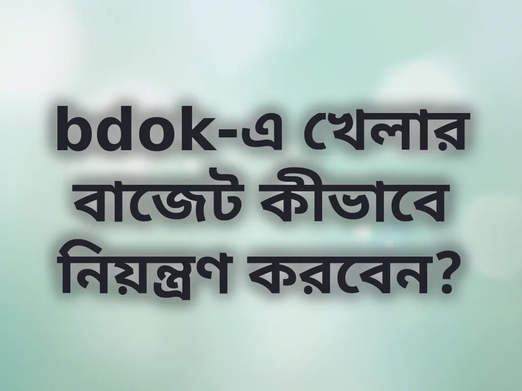 বাজেট ম্যানেজমেন্ট গাইড